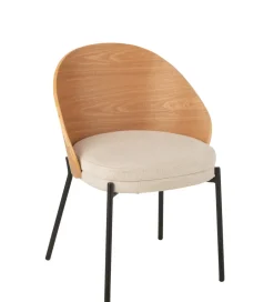 J-Line Krzesło LONEPLY 75 cm naturalne beżowe