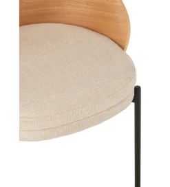 J-Line Krzesło LONEPLY 75 cm naturalne beżowe