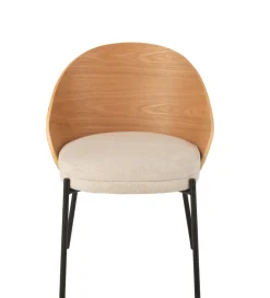 J-Line Krzesło LONEPLY 75 cm naturalne beżowe