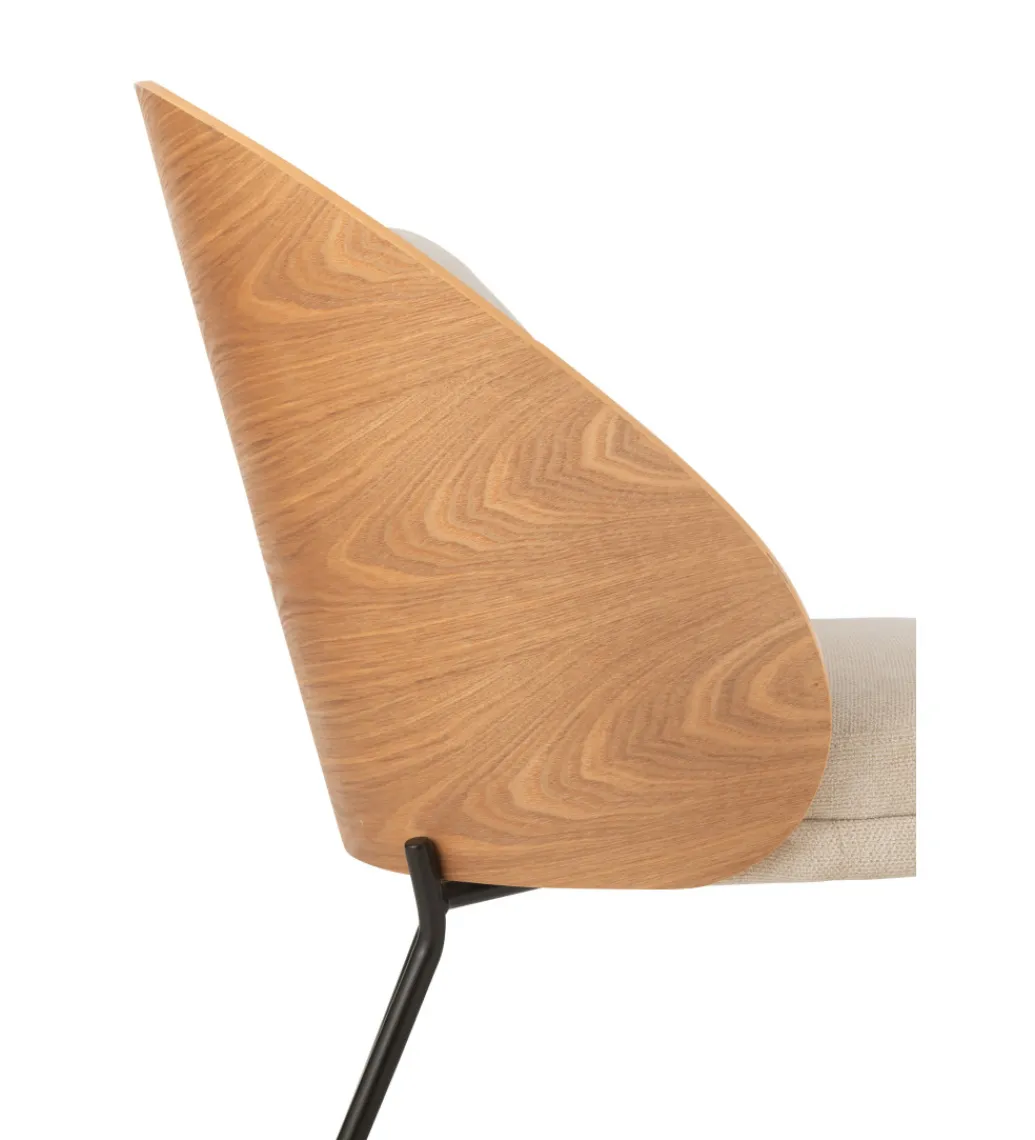 J-Line Krzesło LONEPLY 82 cm naturalne beżowe