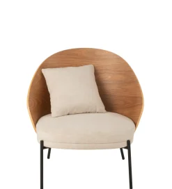 J-Line Krzesło LONEPLY 82 cm naturalne beżowe