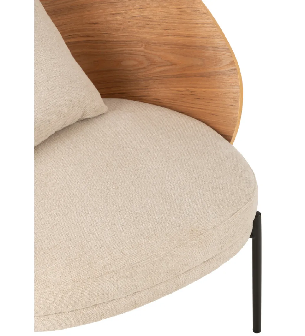 J-Line Krzesło LONEPLY 82 cm naturalne beżowe