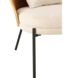 J-Line Krzesło LONEPLY 82 cm naturalne beżowe