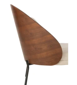J-Line Krzesło LONEPLY 82 cm naturalne ciemno brązowe beżowe
