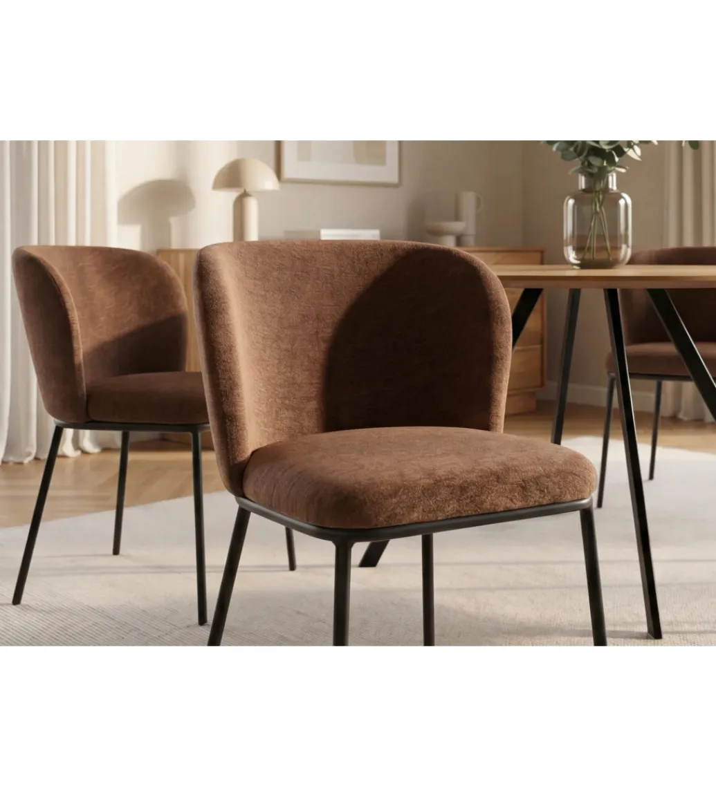 Invicta Interior Krzesło LYON 75 cm brązowe