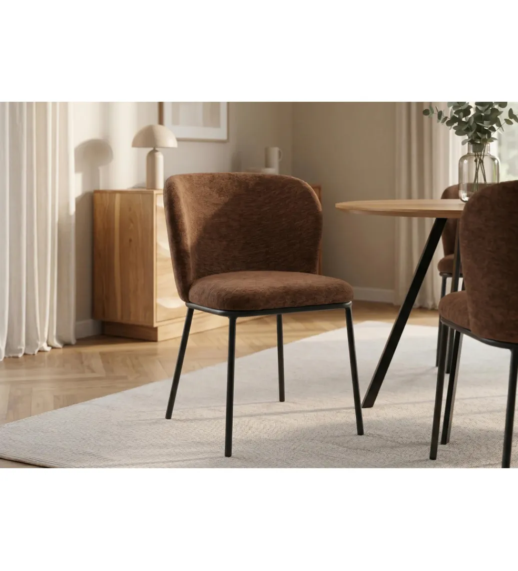 Invicta Interior Krzesło LYON 75 cm brązowe