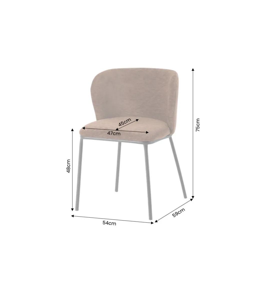 Invicta Interior Krzesło LYON 75 cm brązowe