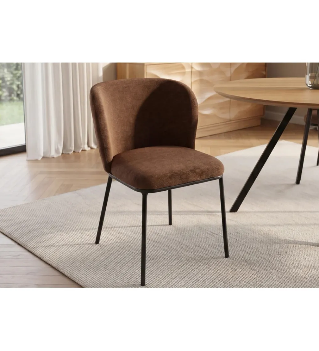 Invicta Interior Krzesło LYON 75 cm brązowe