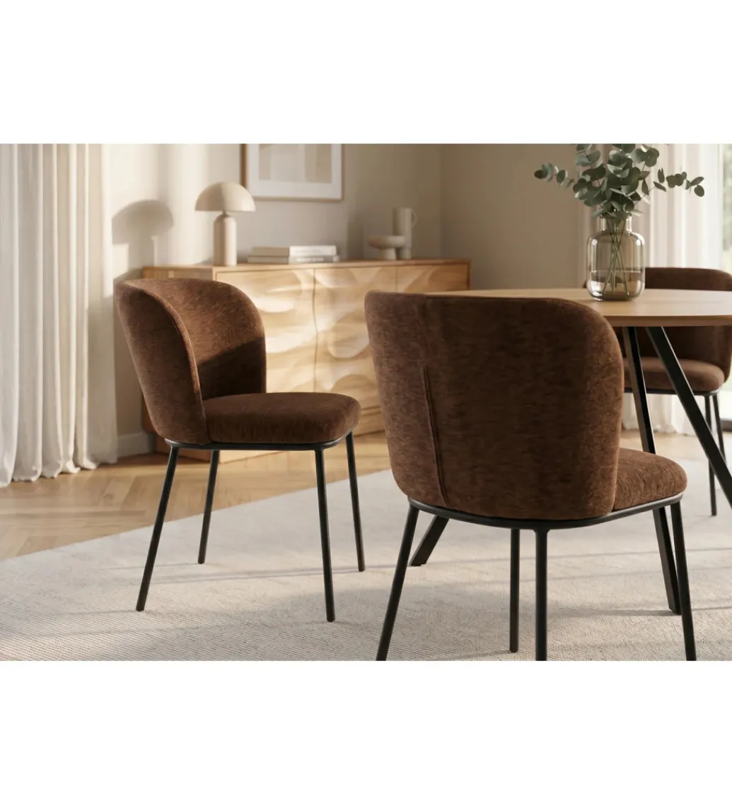 Invicta Interior Krzesło LYON 75 cm brązowe