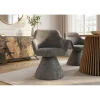Invicta Interior - przedsprzedaż Krzesło obrotowe AMBIENTO 79 cm 180 stopni chenille szare