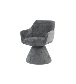 Invicta Interior - przedsprzedaż Krzesło obrotowe AMBIENTO 79 cm 180 stopni chenille szare