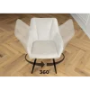 Invicta Interior Krzesło obrotowe AVIGNON chenille beige czarne nogi