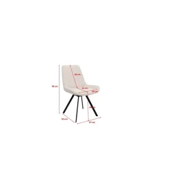 KARE Krzesło obrotowe BARON 88 cm kremowe