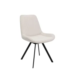 KARE Krzesło obrotowe BARON 88 cm kremowe