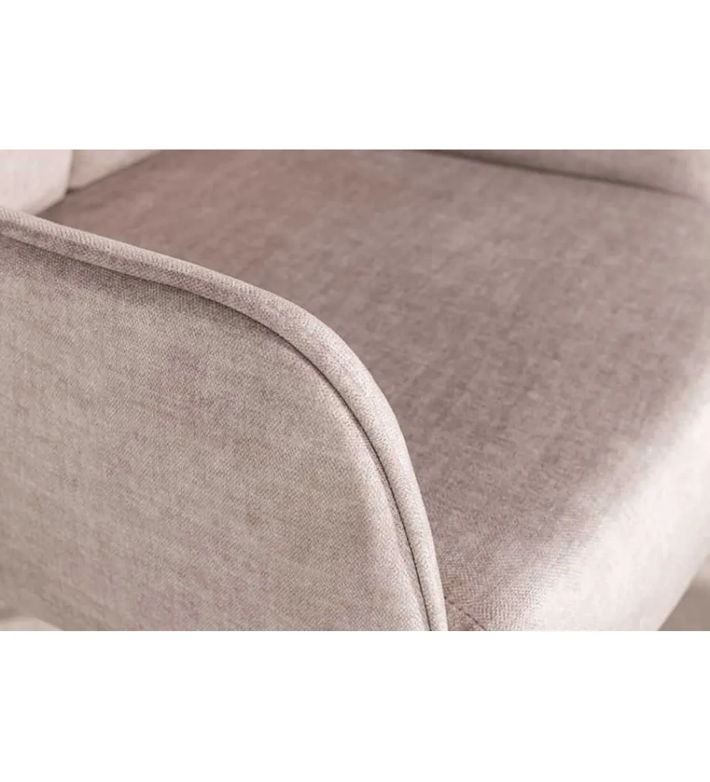 Invicta Interior Krzesło obrotowe PROMETHEUS 88 cm 180 stopni welwet beżowe