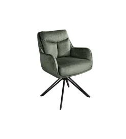 Invicta Interior Krzesło obrotowe PROMETHEUS 88 cm 180 stopni welwet zielony