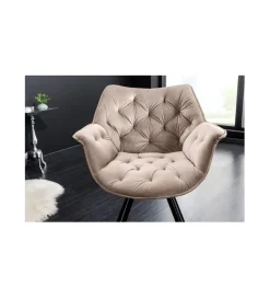 Invicta Interior Krzesło obrotowe siedzisko 180 stopni The Dutch Comfort beżowe