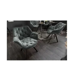 Invicta Interior Krzesło obrotowe siedzisko 180 stopni The Dutch Comfort ciemnozielone