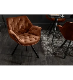 Invicta Interior Krzesło obrotowe THE DUTCH COMFORT welwet brązowy