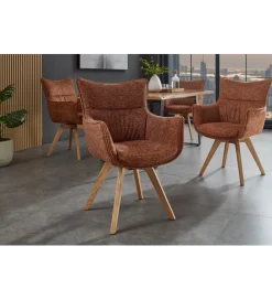 Invicta Interior Krzesło obrotowe VOUGE brązowy rdzawy