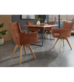 Invicta Interior Krzesło obrotowe VOUGE brązowy rdzawy