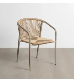 Zona-Design Krzesło ogrodowe APASENO 77 cm beżowe