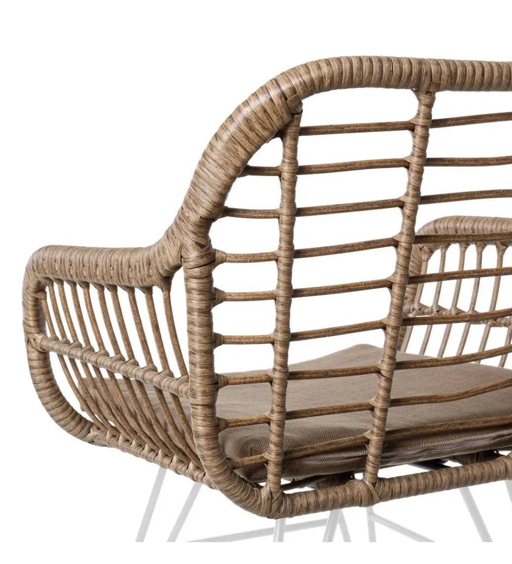 Zona-Design Krzesło ogrodowe ARIKI naturalne białe