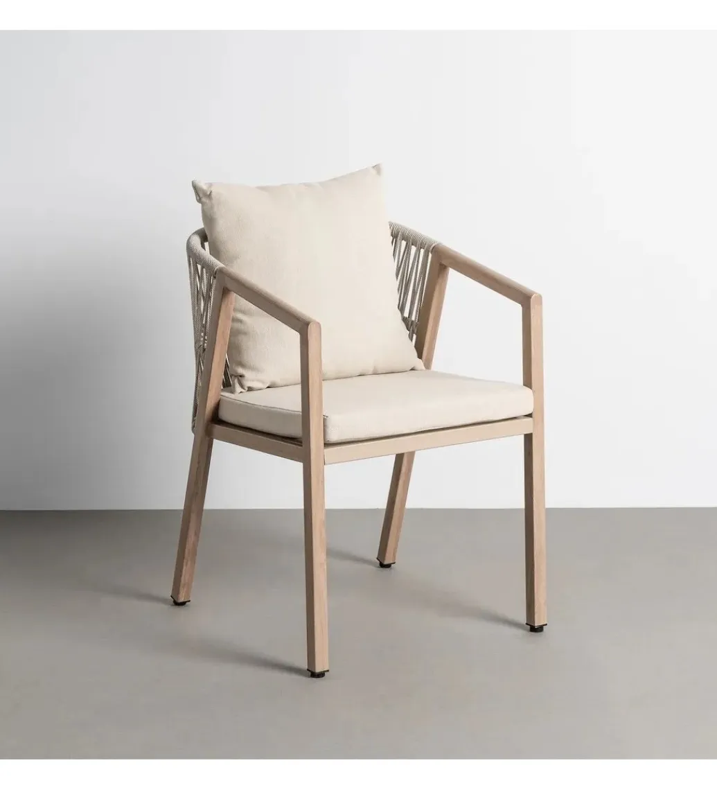 Zona-Design Krzesło ogrodowe ASTAREMO 78 cm szarobrązowe