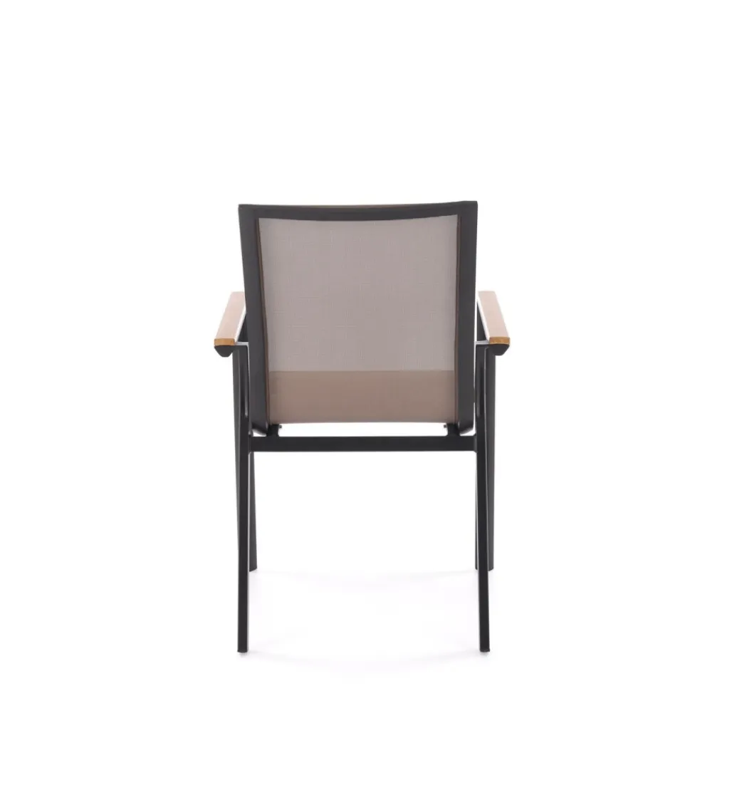 Halmar Krzesło ogrodowe FIERRO 88 cm czarny brązowy