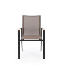 Halmar Krzesło ogrodowe FIERRO 88 cm czarny brązowy