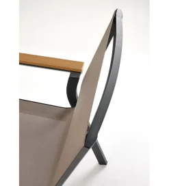 Halmar Krzesło ogrodowe FIERRO 88 cm czarny brązowy