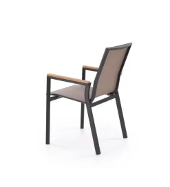 Halmar Krzesło ogrodowe FIERRO 88 cm czarny brązowy
