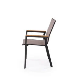 Halmar Krzesło ogrodowe FIERRO 88 cm czarny brązowy