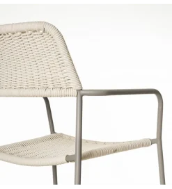 Zona-Design Krzesło ogrodowe MILOS białe szare