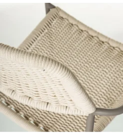 Zona-Design Krzesło ogrodowe MILOS białe szare