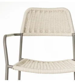 Zona-Design Krzesło ogrodowe MILOS białe szare