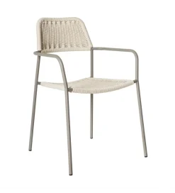 Zona-Design Krzesło ogrodowe MILOS białe szare