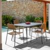 Zona-Design Krzesło ogrodowe MILOS naturalne czarne