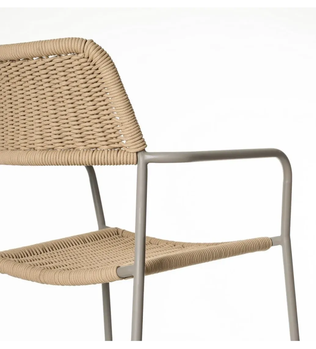 Zona-Design Krzesło ogrodowe MILOS naturalne beżowe