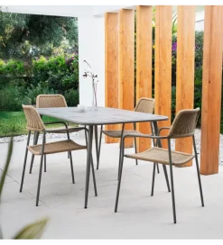 Zona-Design Krzesło ogrodowe MILOS naturalne beżowe