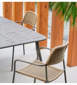 Zona-Design Krzesło ogrodowe MILOS naturalne beżowe