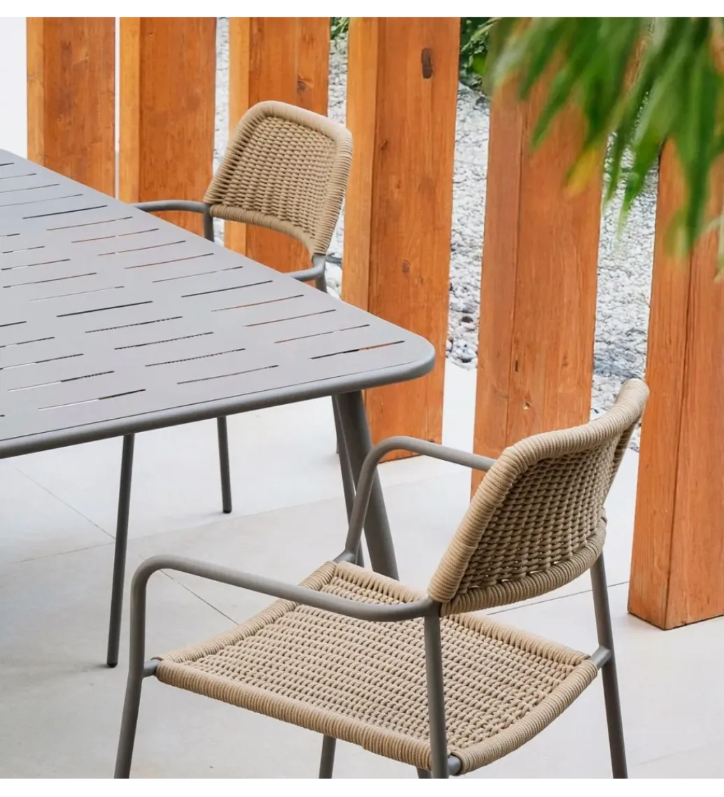 Zona-Design Krzesło ogrodowe MILOS naturalne beżowe