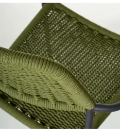 Zona-Design Krzesło ogrodowe MILOS zielono czarne