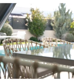 Zona-Design Krzesło ogrodowe MYRA czarny szary