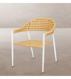 Zona-Design Krzesło ogrodowe NIVA 80 cm białe naturalne