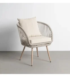 Zona-Design Krzesło ogrodowe PACAREKKO 80 cm szarobrązowe