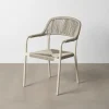 Zona-Design Krzesło OSTAMEER 82 cm plecionka w stylu rattan białe