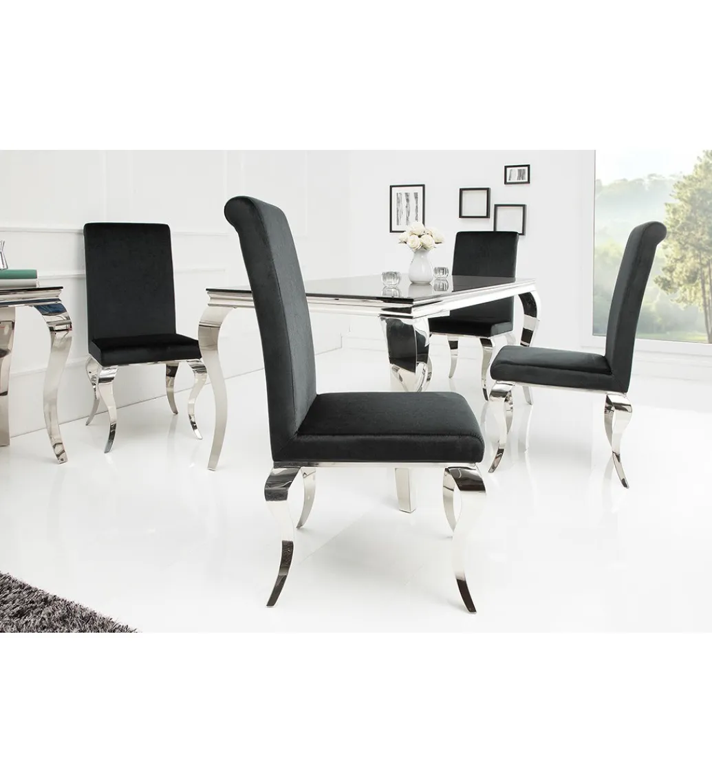 Invicta Interior Krzesło OXANA Modern Barock czarne