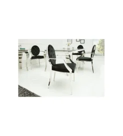 Invicta Interior Krzesło OXANA Modern Barock Czarne
