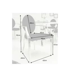 Invicta Interior Krzesło OXANA Modern Barock Czarne